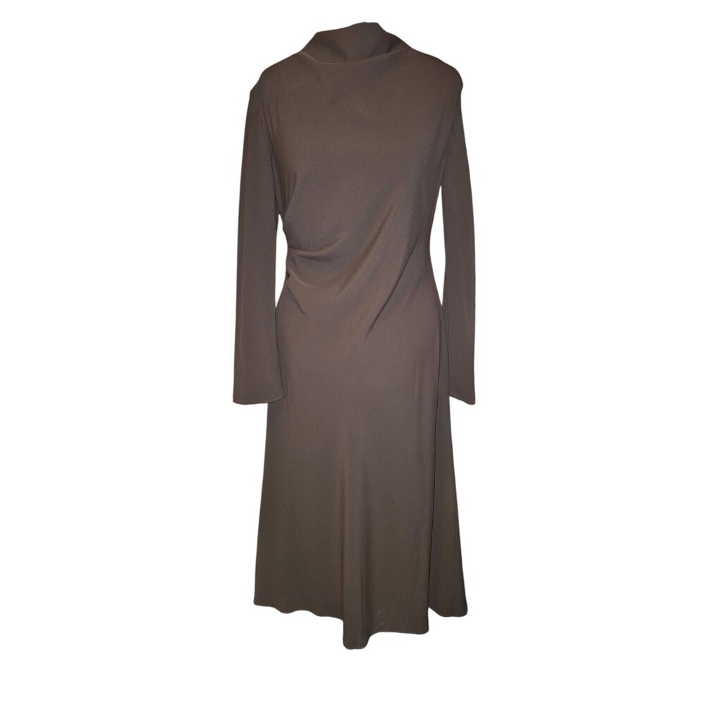 MNG Mango Long Sleeved Midi Dress - Women's U.S. Size 10 (XLARGE) Brown 1st Lady